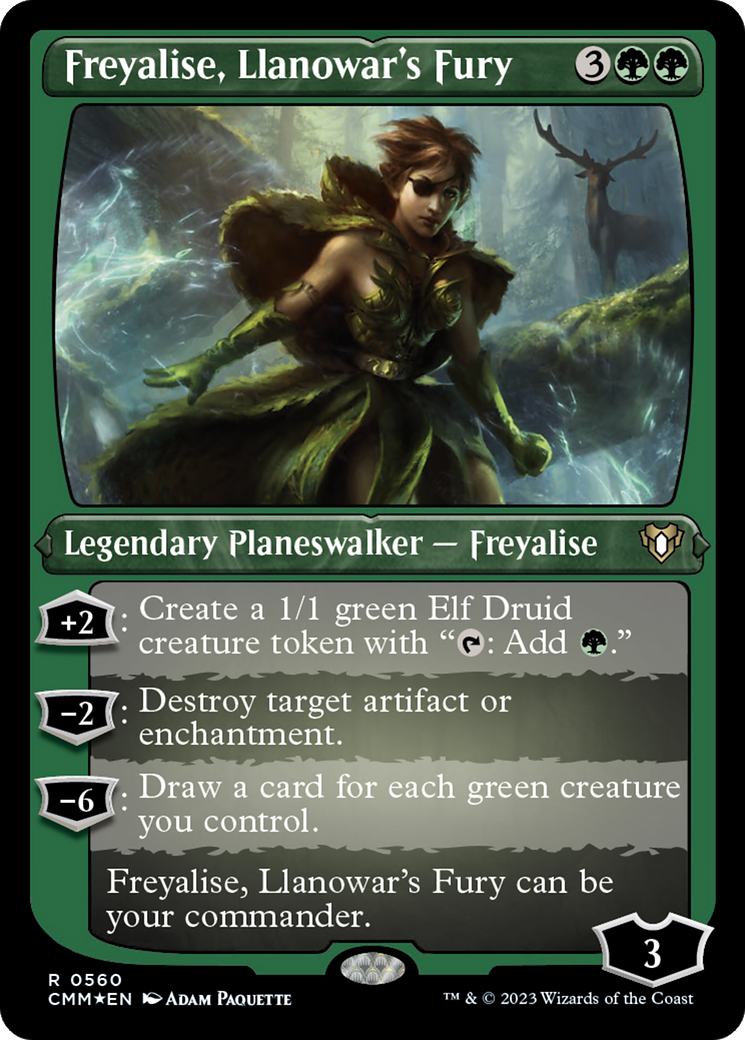 Freyalise, Llanowar's Fury (CMM-560) [Commander Masters] Etched Foil MTG Single Wizards of the Coast