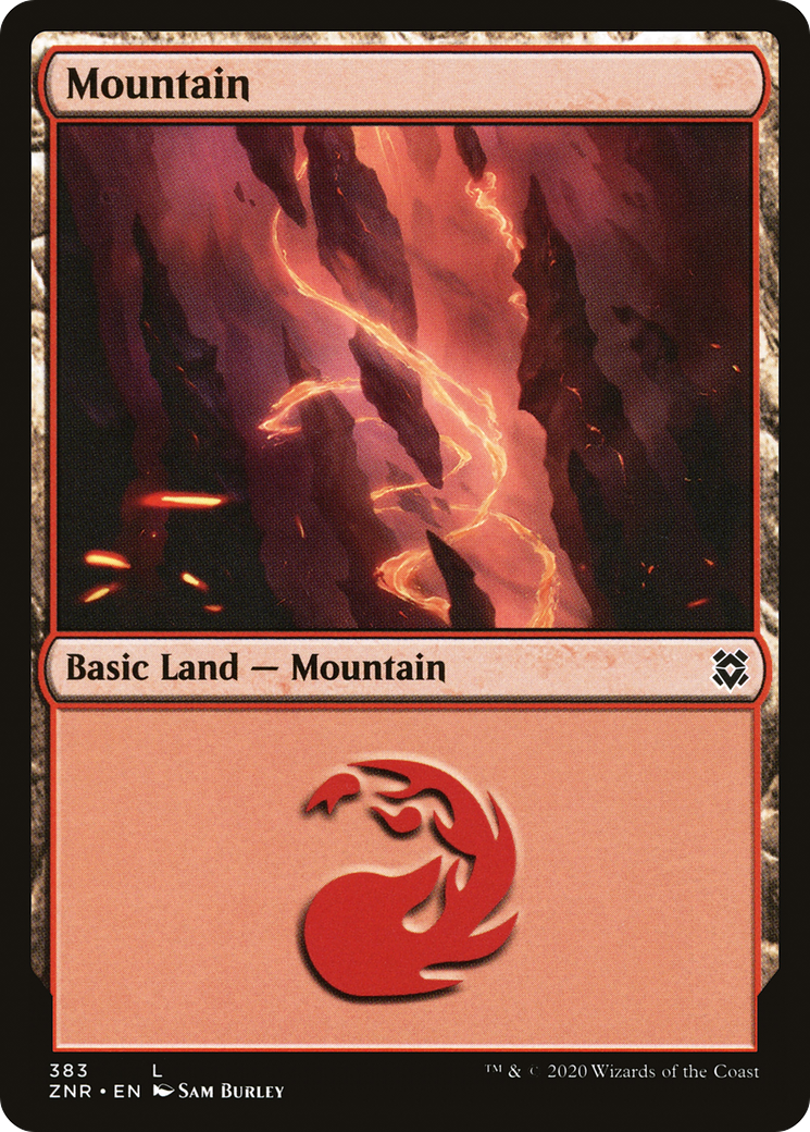 Mountain (ZNR-383) [Zendikar Rising] Foil MTG Single Wizards of the Coast