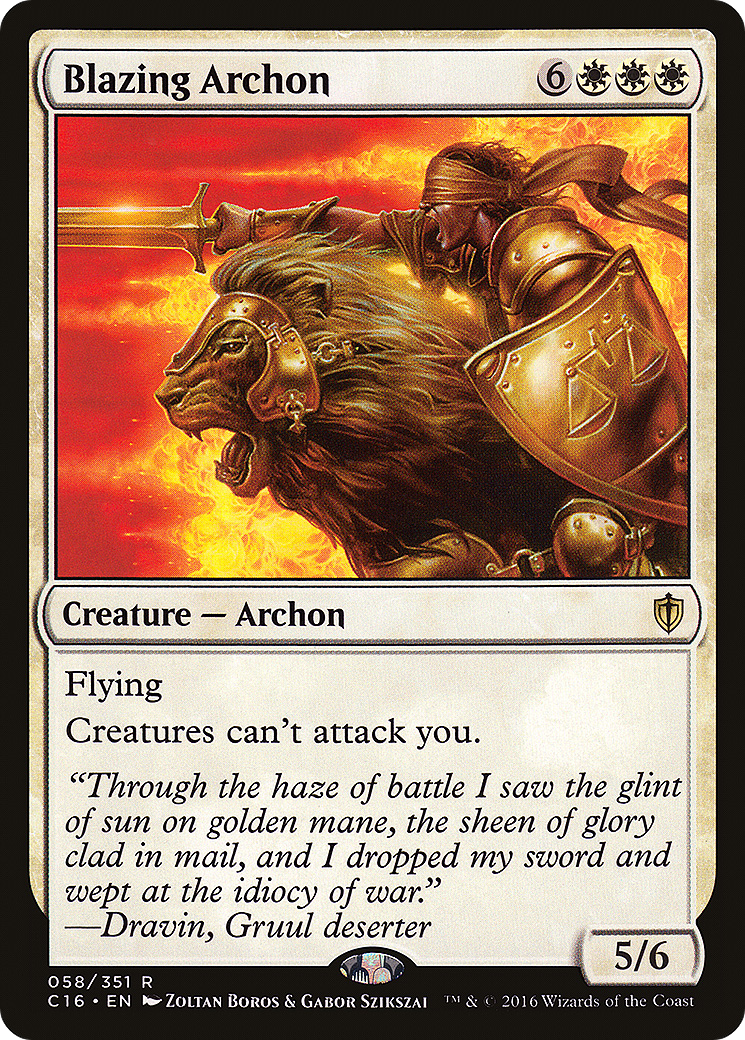Blazing Archon (C16-058) [Commander 2016] MTG Single Wizards of the Coast