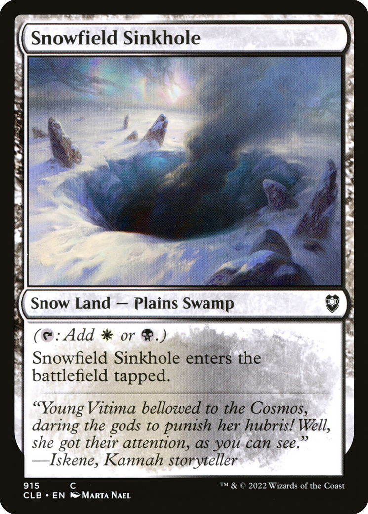 Snowfield Sinkhole (CLB-915) [Commander Legends: Battle for Baldur's Gate] MTG Single Wizards of the Coast