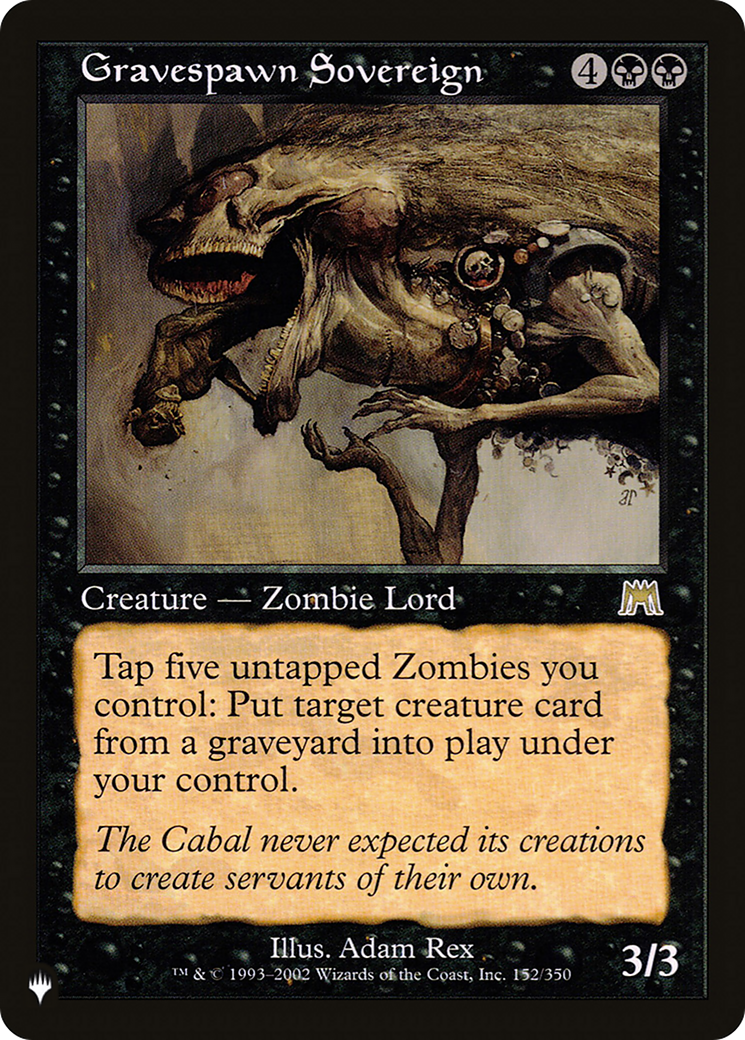 Gravespawn Sovereign (LIST-152/350) [Mystery Booster] The List MTG Single Wizards of the Coast