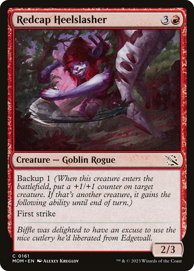 Redcap Heelslasher (MOM-161) [March of the Machine] Foil MTG Single Wizards of the Coast