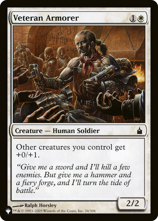 Veteran Armorer (LIST-RAV-34) [Mystery Booster] The List MTG Single Wizards of the Coast