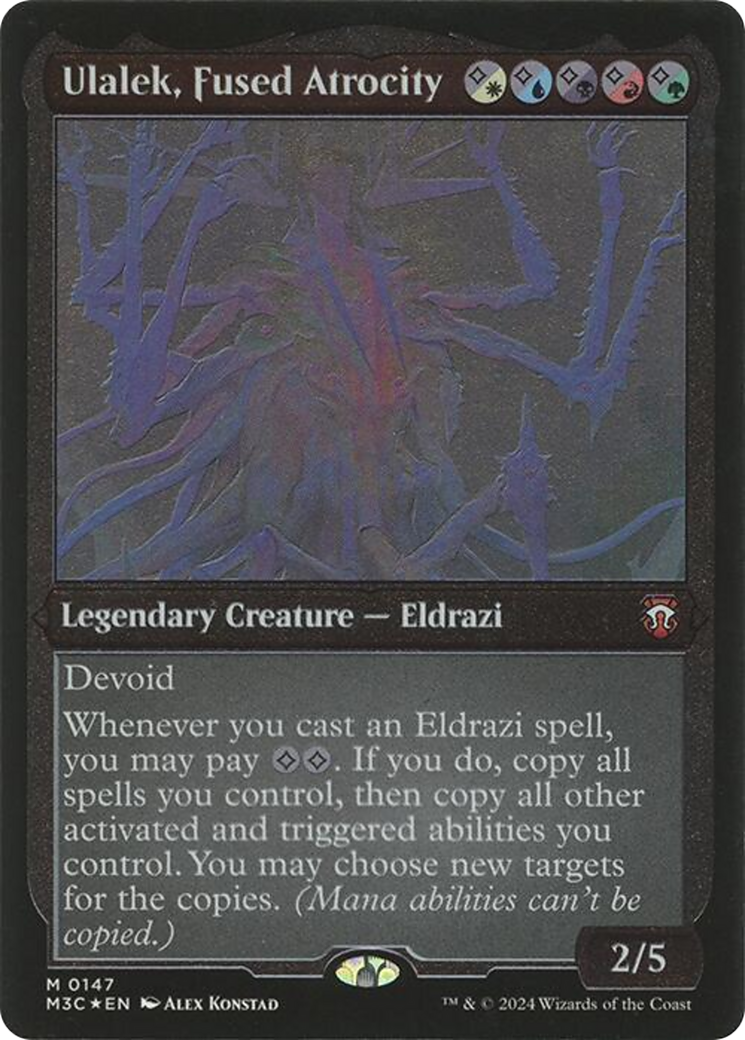 Ulalek, Fused Atrocity (Display Commander) - Thick Stock (M3C-147) [Modern Horizons 3 Commander] Foil MTG Single Wizards of the Coast