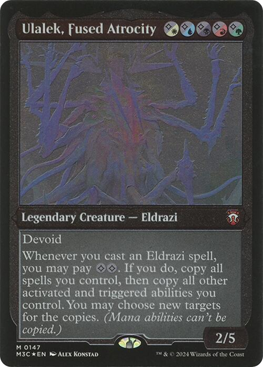 Ulalek, Fused Atrocity (Display Commander) - Thick Stock (M3C-147) [Modern Horizons 3 Commander] Foil MTG Single Wizards of the Coast