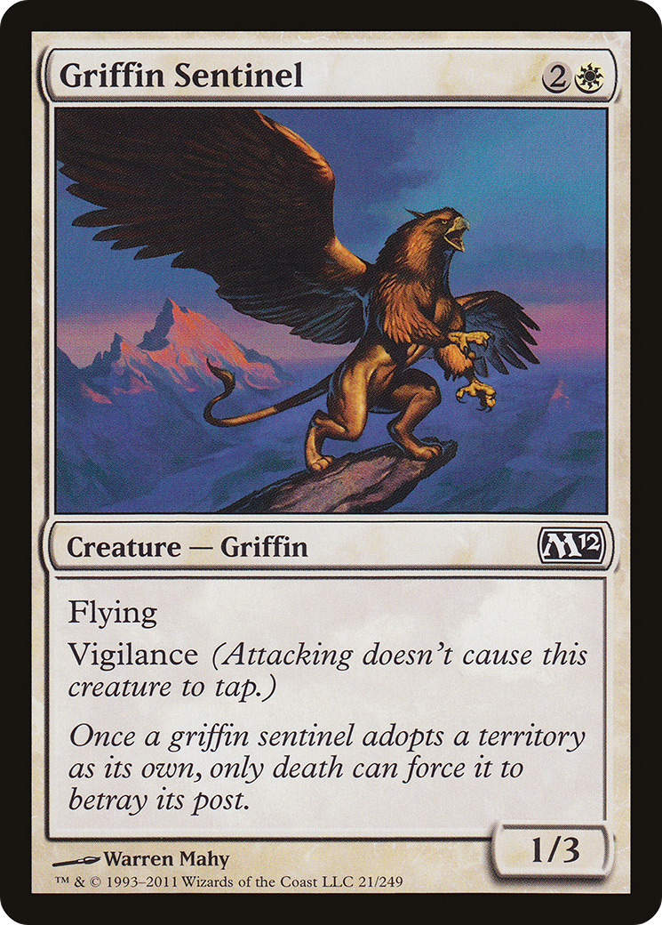 Griffin Sentinel (M12-021) [Magic 2012] Foil MTG Single Wizards of the Coast