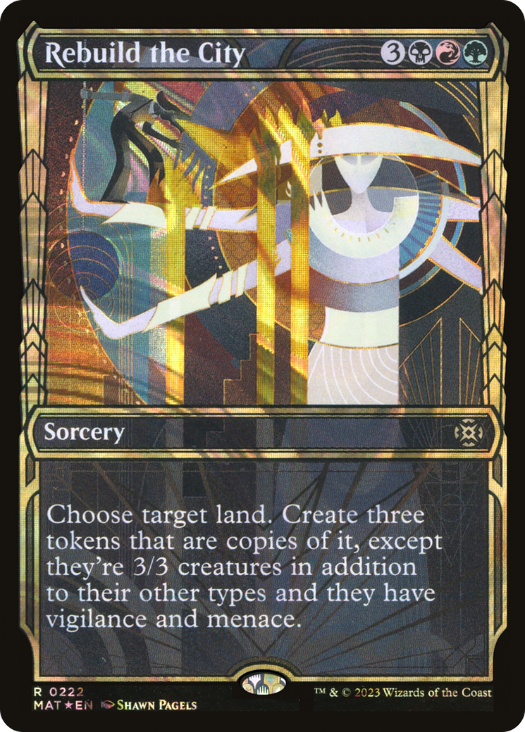 Rebuild the City (Halo Foil) (MAT-222) [March of the Machine: The Aftermath] (Showcase) Foil MTG Single Wizards of the Coast