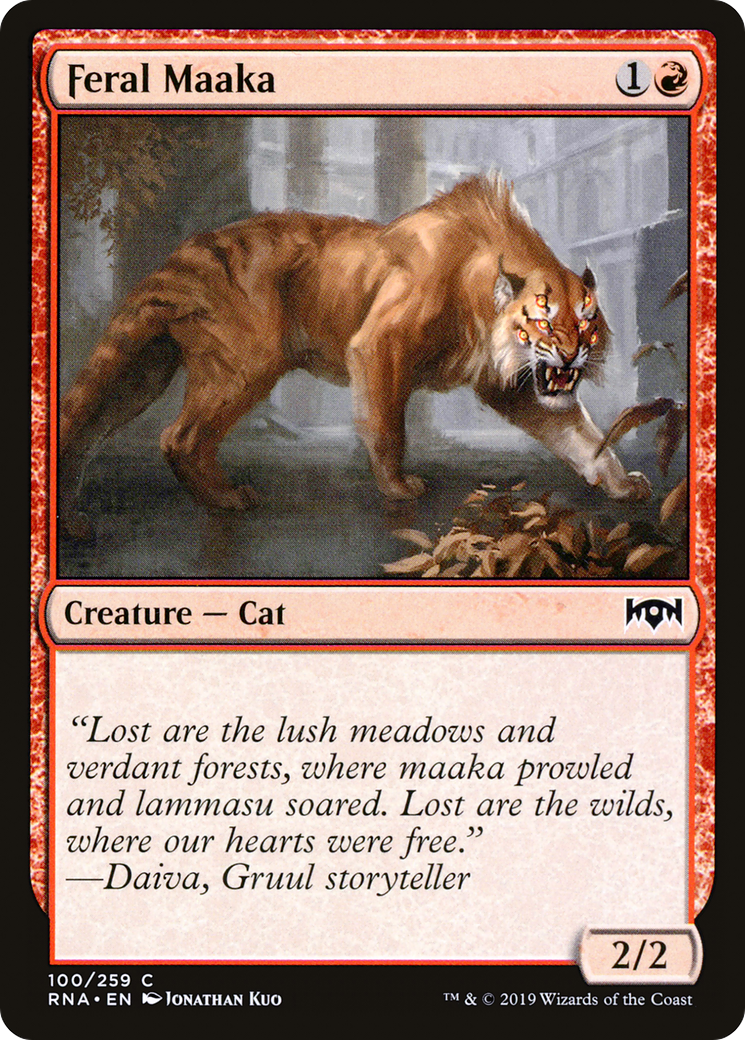 Feral Maaka (RNA-100) [Ravnica Allegiance] MTG Single Wizards of the Coast