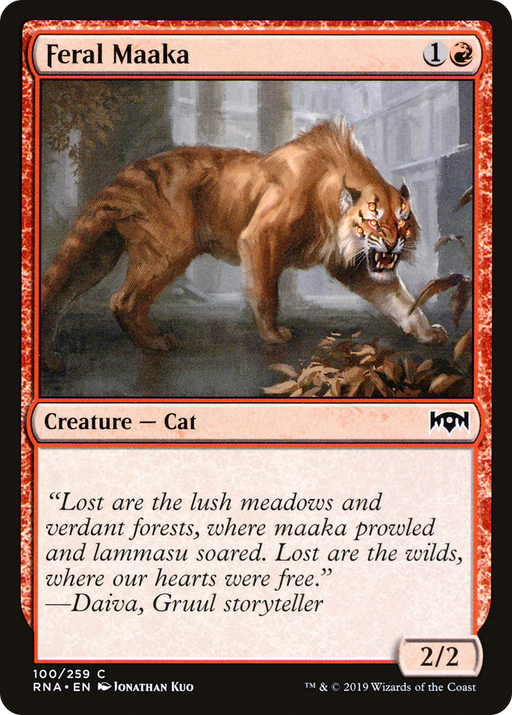 Feral Maaka (RNA-100) [Ravnica Allegiance] MTG Single Wizards of the Coast
