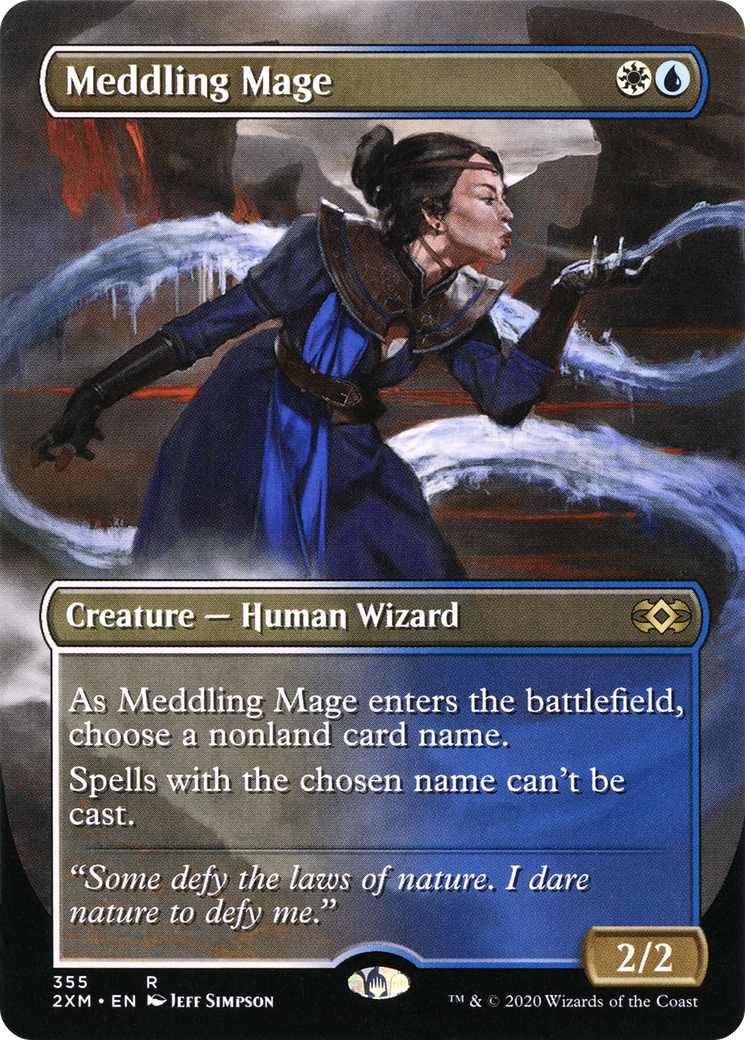Meddling Mage (2XM-355) [Double Masters] (Borderless) MTG Single Wizards of the Coast