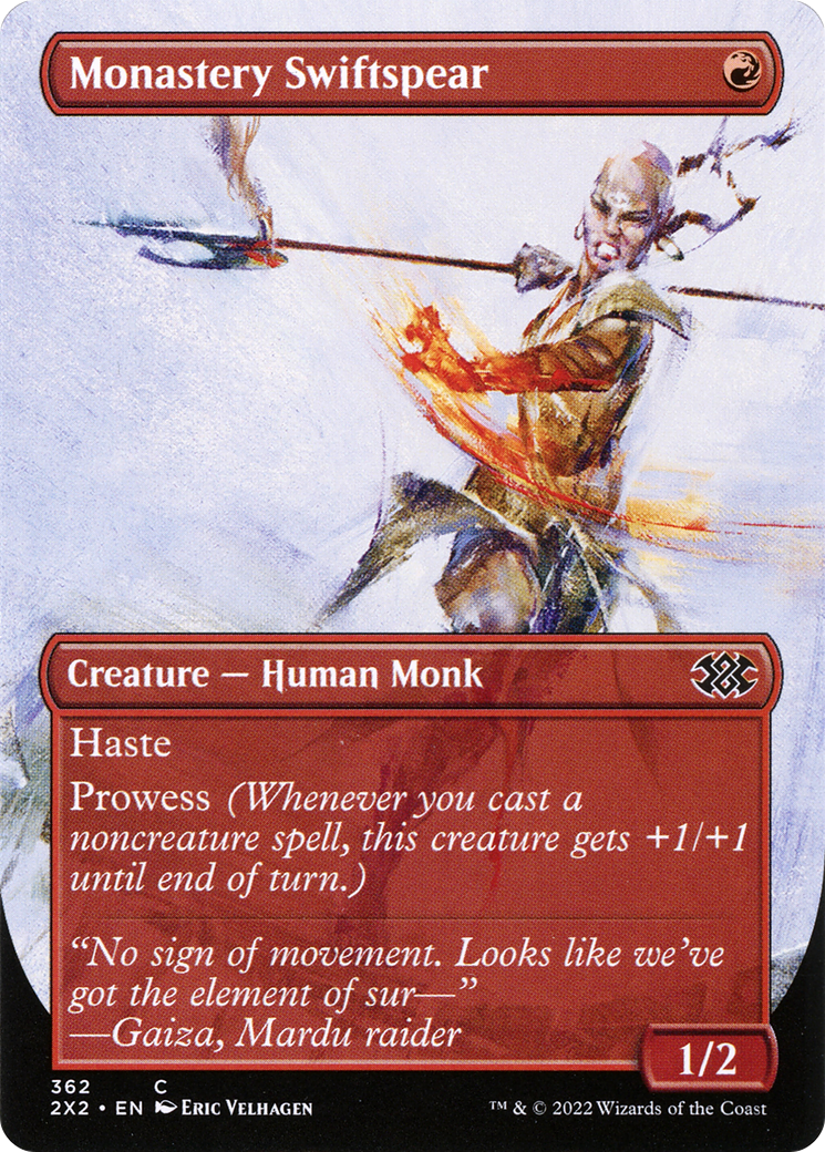 Monastery Swiftspear (2X2-362) [Double Masters 2022] (Borderless) Foil MTG Single Wizards of the Coast