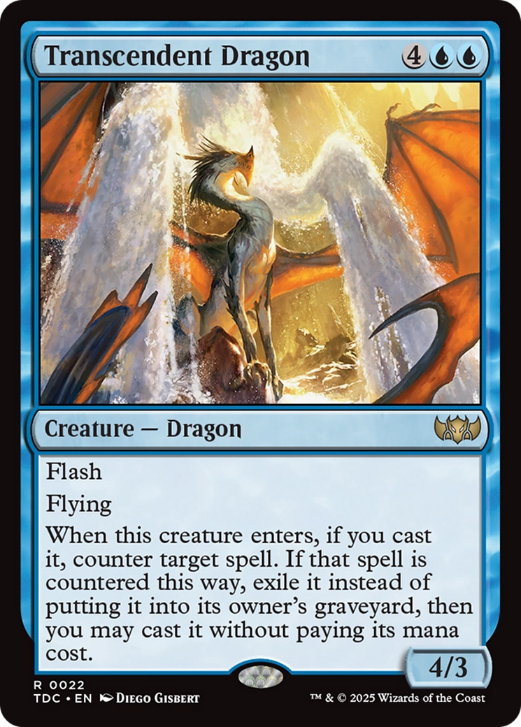 Transcendent Dragon (TDC-022) [Commander: Tarkir: Dragonstorm] MTG Single Wizards of the Coast