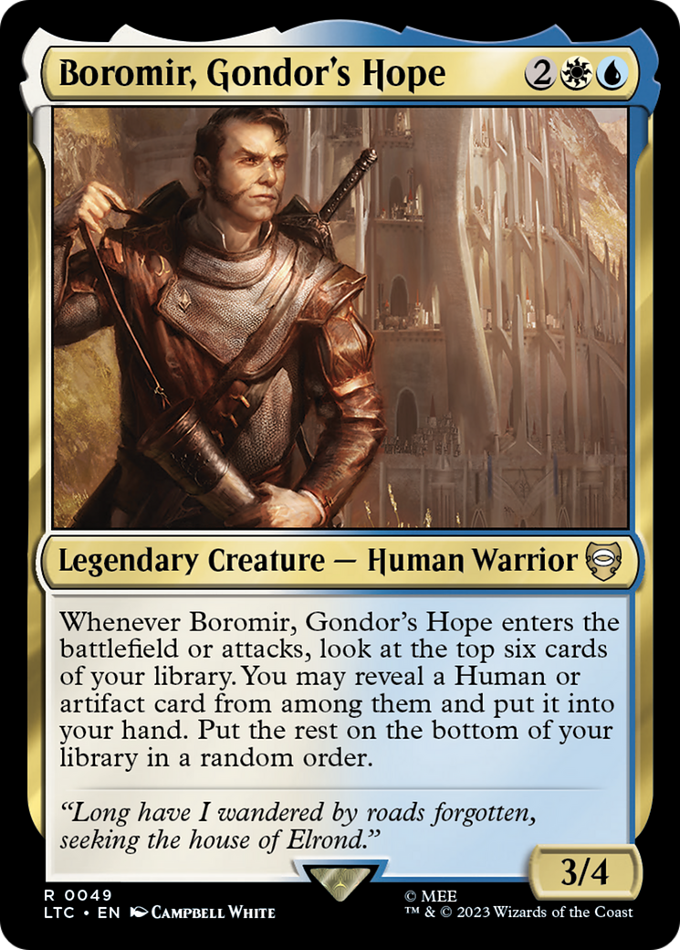 Boromir, Gondor's Hope (LTC-049) [Tales of Middle-earth Commander] MTG Single Wizards of the Coast