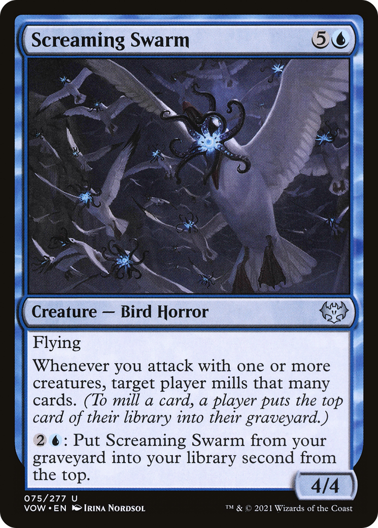 Screaming Swarm (VOW-075) [Innistrad: Crimson Vow] Foil MTG Single Wizards of the Coast
