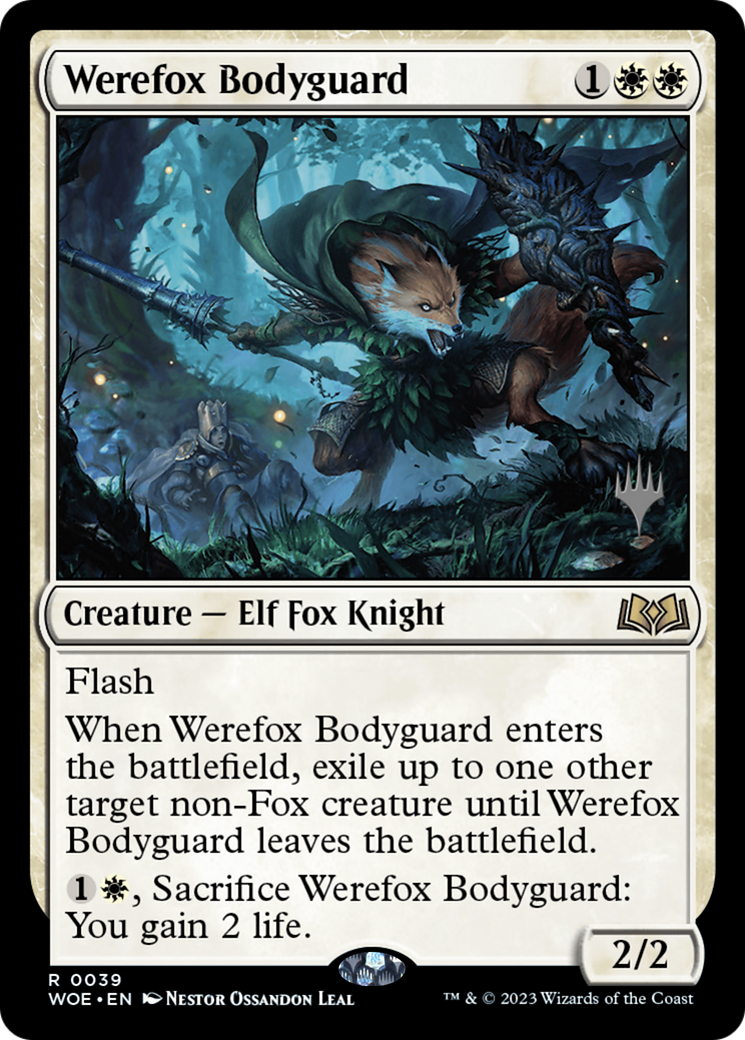Werefox Bodyguard (PPWOE-039) [Wilds of Eldraine Promos] Foil MTG Single Wizards of the Coast