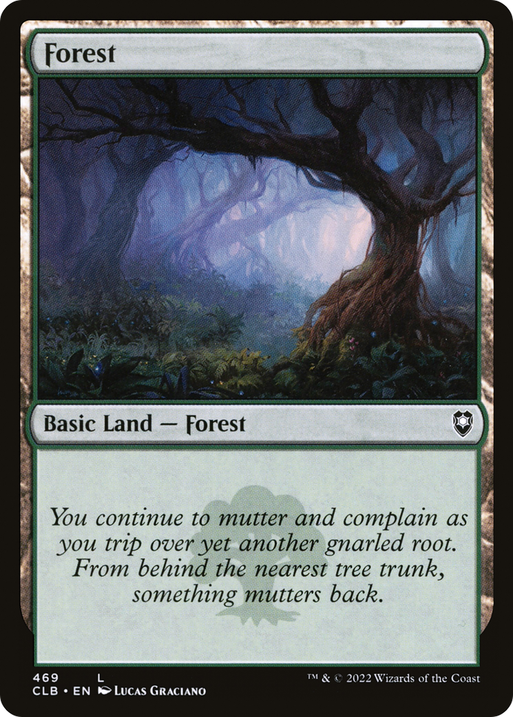 Forest (CLB-469) [Commander Legends: Battle for Baldur's Gate] Foil MTG Single Wizards of the Coast
