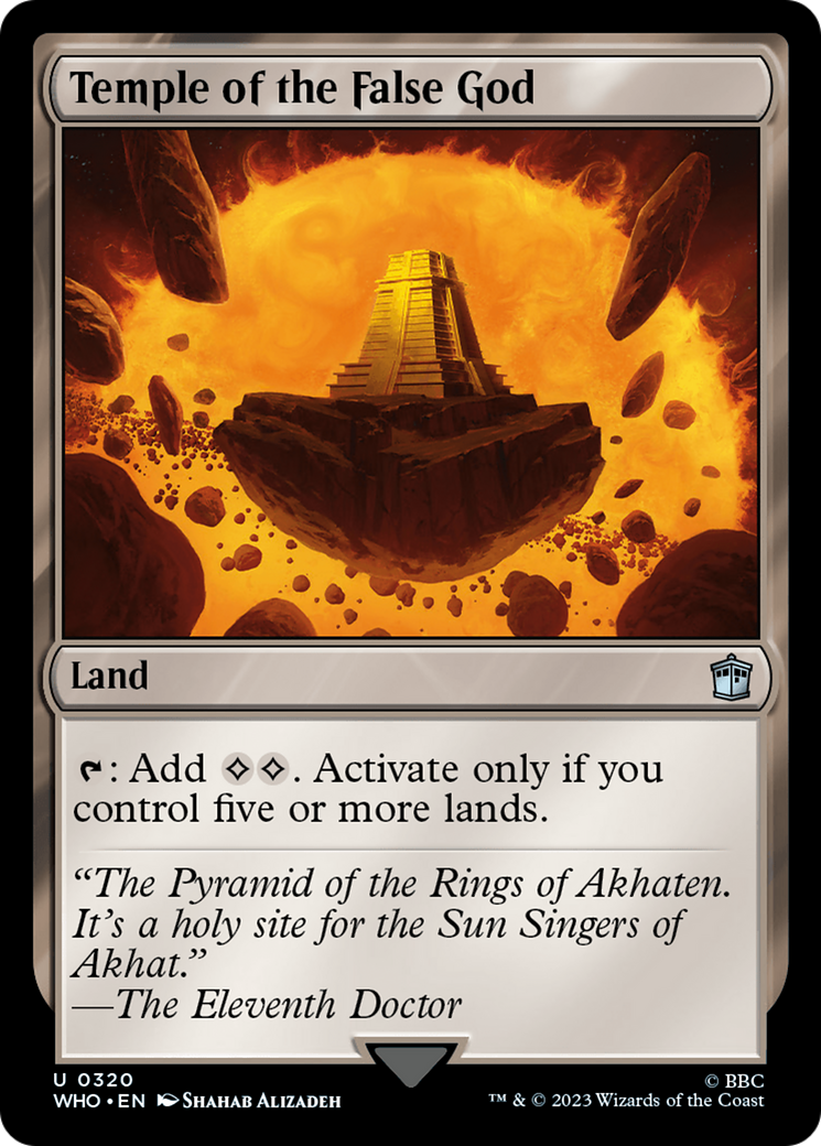Temple of the False God (WHO-320) [Doctor Who] Foil MTG Single Wizards of the Coast