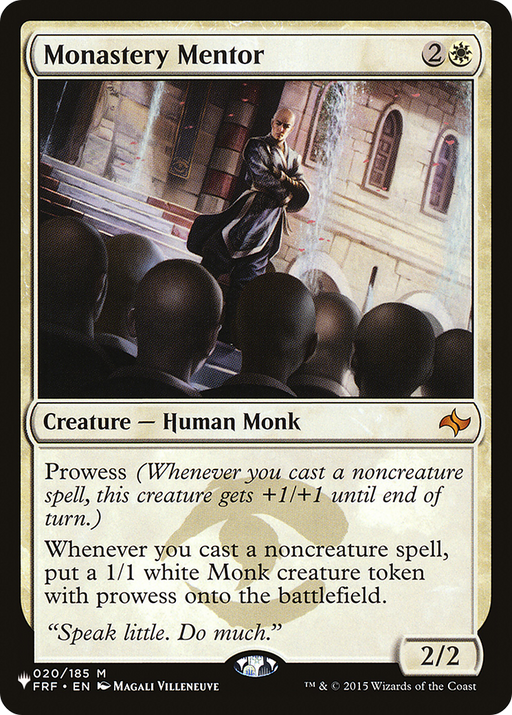 Monastery Mentor (LIST-FRF-20) [Mystery Booster] The List MTG Single Wizards of the Coast