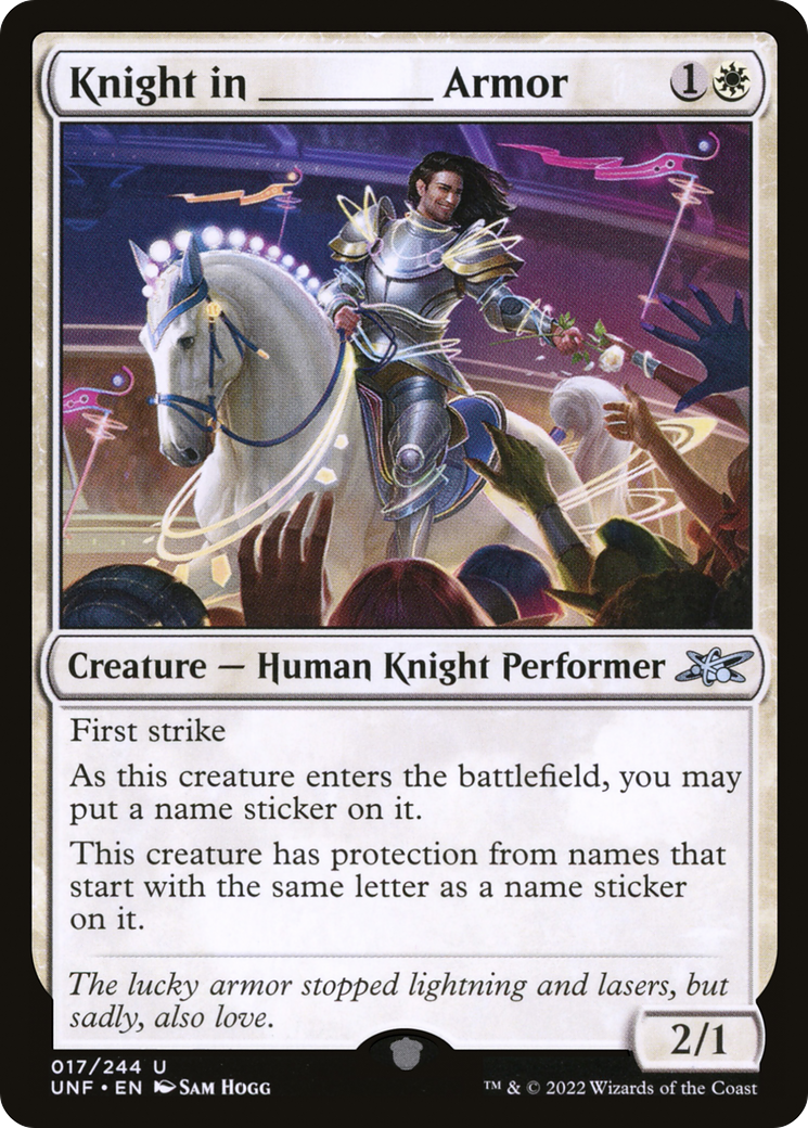 Knight in _____ Armor (UNF-017) [Unfinity] MTG Single Wizards of the Coast