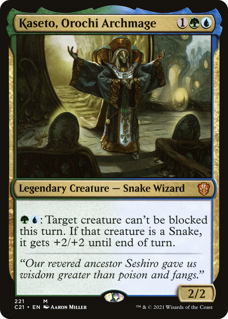 Kaseto, Orochi Archmage (C21-221) [Commander 2021] MTG Single Wizards of the Coast