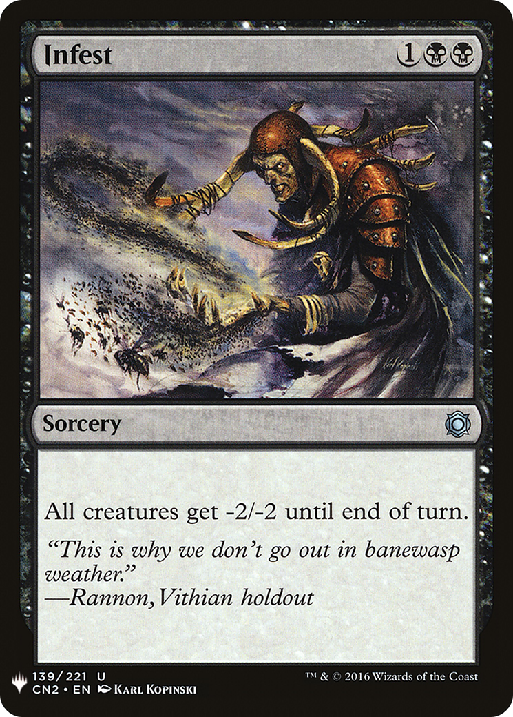 Infest (LIST-CN2-139) [Mystery Booster] The List MTG Single Wizards of the Coast