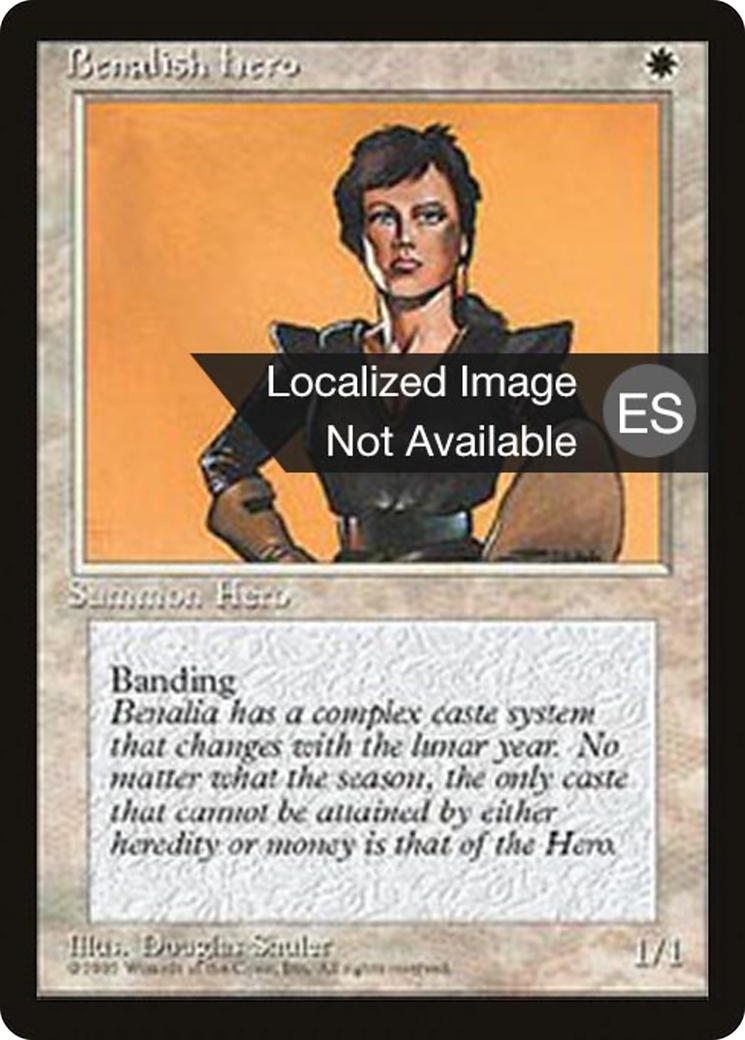 Benalish Hero (4BB-) [Fourth Edition Foreign Black Border] MTG Single Wizards of the Coast