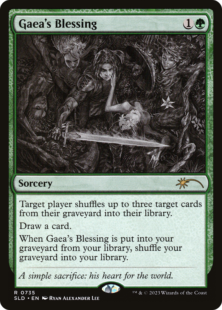 Gaea's Blessing (Sketch Showcase) (SLD-735) [Secret Lair] Drop MTG Single Wizards of the Coast