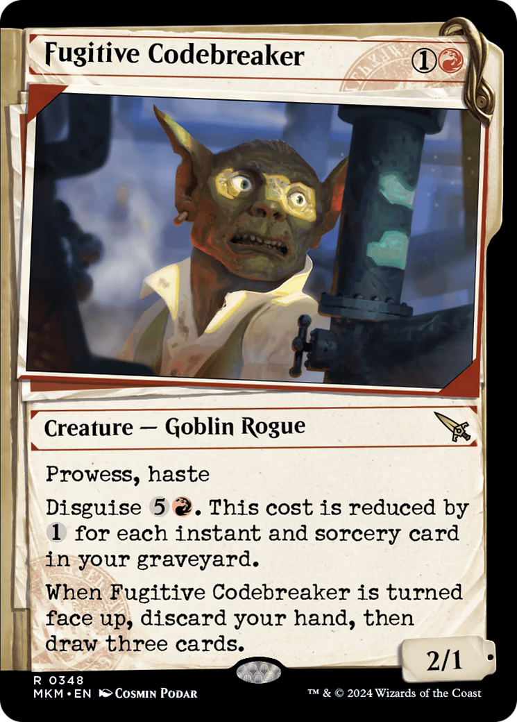 Fugitive Codebreaker (MKM-348) [Murders at Karlov Manor] (Showcase) Foil MTG Single Murders at Karlov Manor