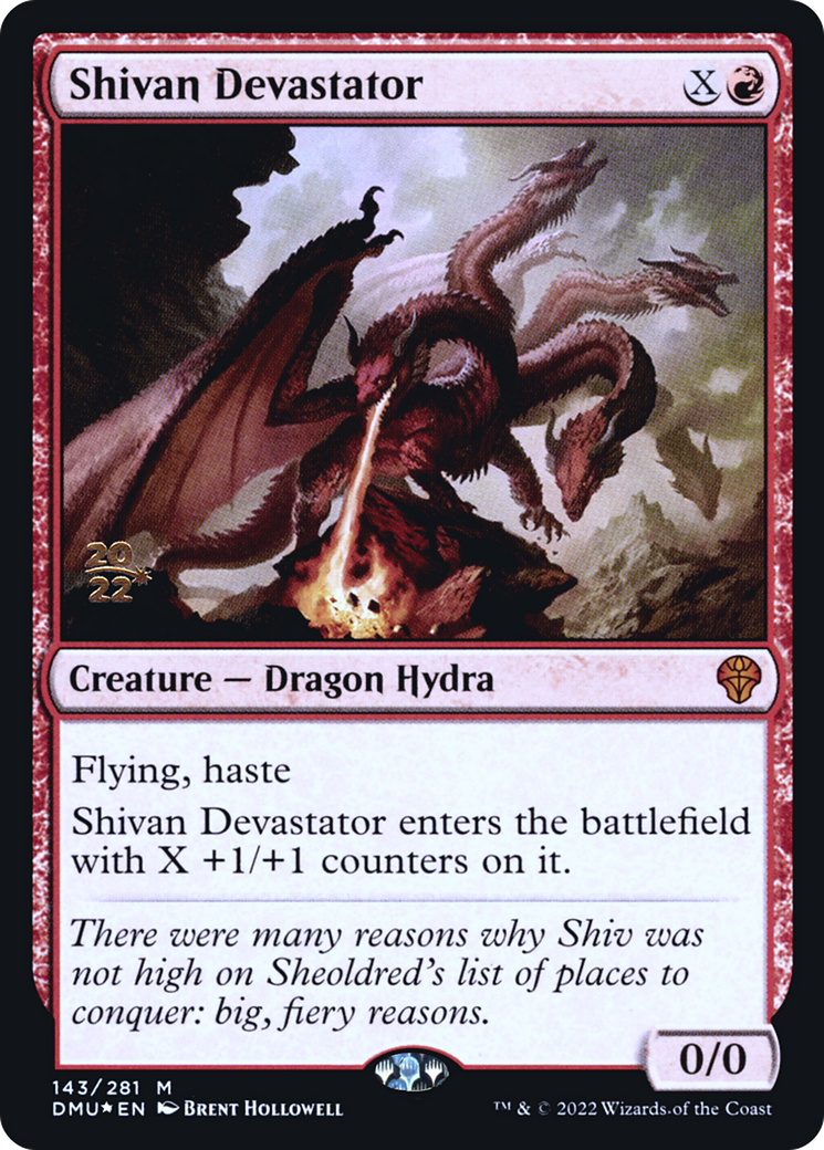Shivan Devastator (PRE-143) [Dominaria United Promos] Foil MTG Single Wizards of the Coast