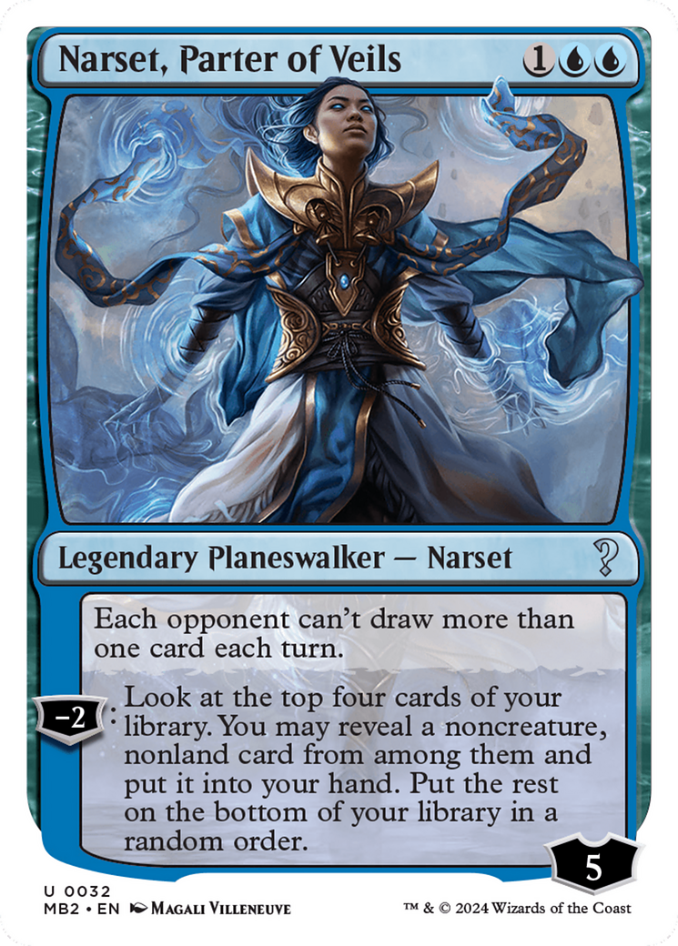 Narset, Parter of Veils (White Border) (MB2-032) [Mystery Booster] Mystery Booster 2 MTG Single Wizards of the Coast