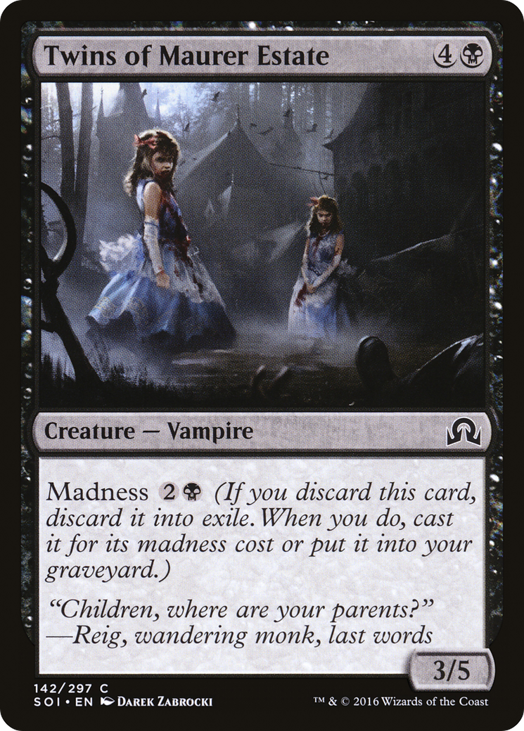 Twins of Maurer Estate (SOI-142) [Shadows over Innistrad] MTG Single Wizards of the Coast