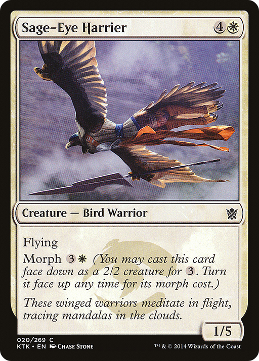 Sage-Eye Harrier (KTK-020) [Khans of Tarkir] Foil MTG Single Wizards of the Coast
