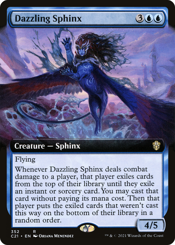 Dazzling Sphinx (C21-352) [Commander 2021] (Extended Art) MTG Single Wizards of the Coast