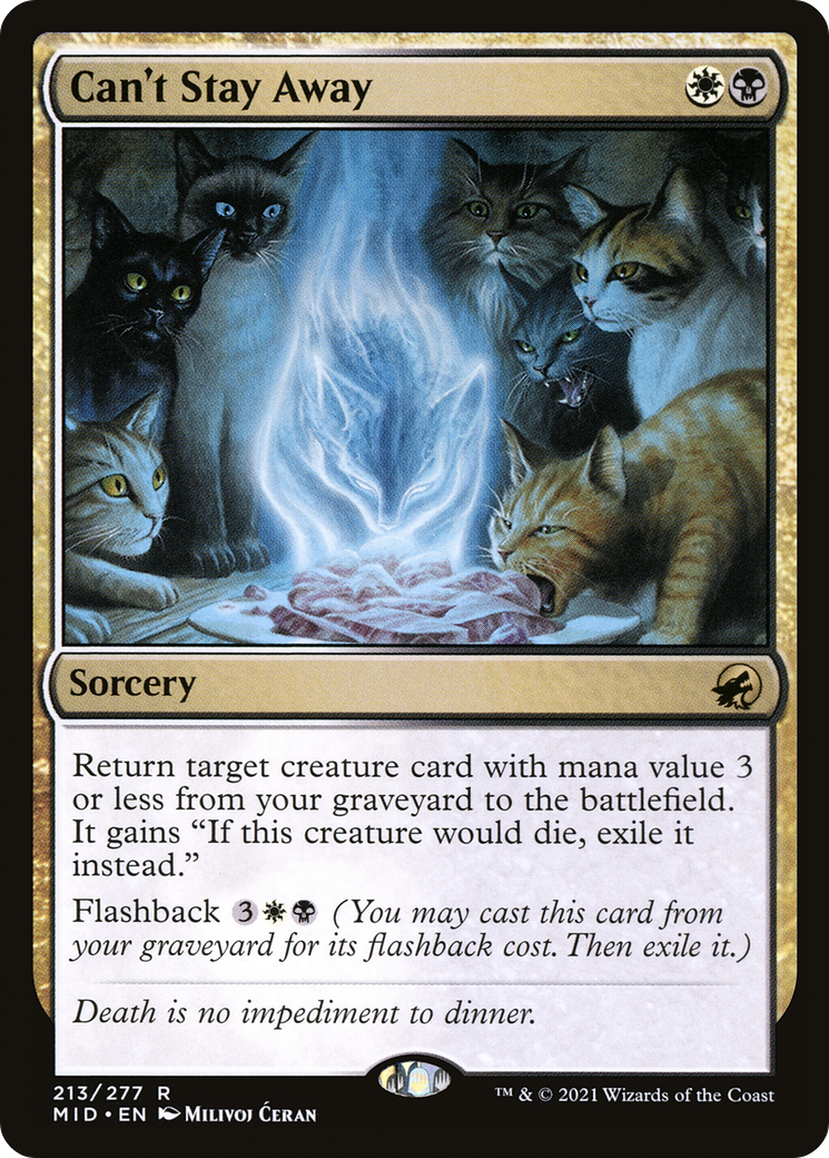 Can't Stay Away (MID-213) [Innistrad: Midnight Hunt] Foil MTG Single Wizards of the Coast