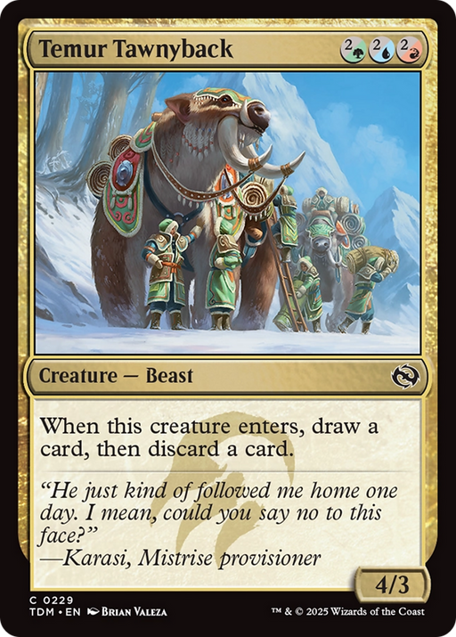 Temur Tawnyback (TDM-229) [Tarkir: Dragonstorm] MTG Single Wizards of the Coast