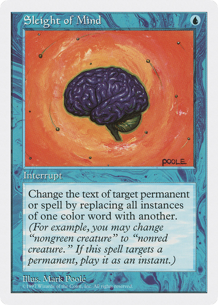 Sleight of Mind (5ED-124) [Fifth Edition] MTG Single Wizards of the Coast
