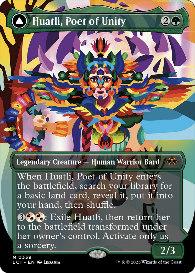 Huatli, Poet of Unity (LCI-339) [The Lost Caverns of Ixalan] (Borderless) MTG Single Wizards of the Coast