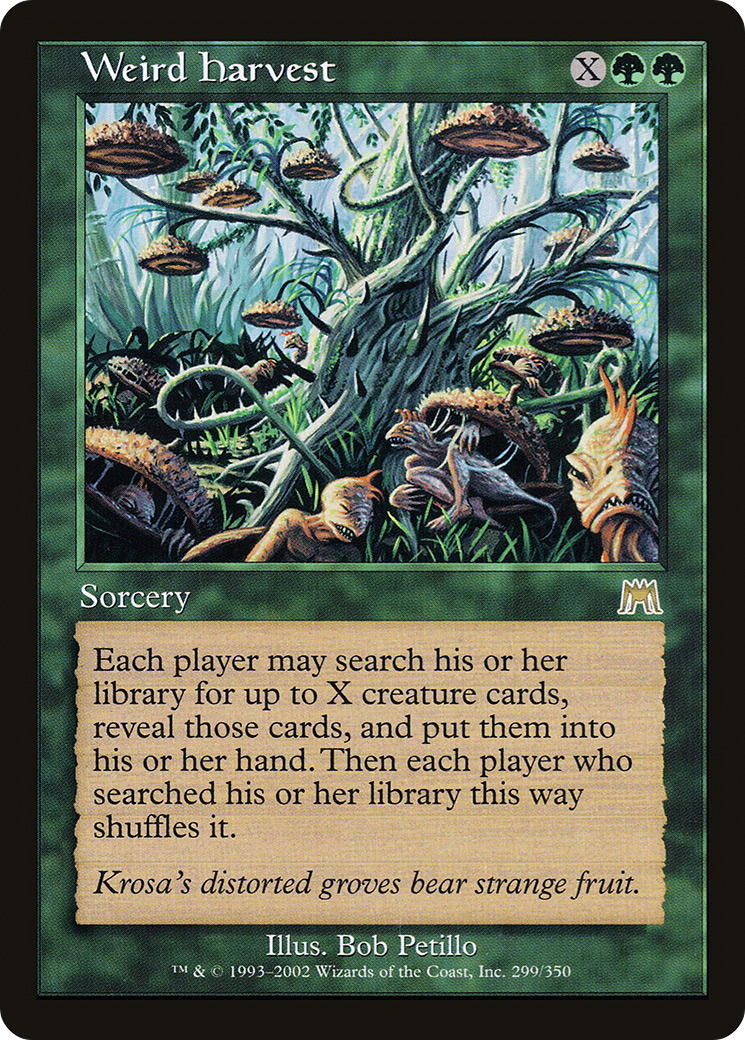Weird Harvest (ONS-299) [Onslaught] Foil MTG Single Wizards of the Coast