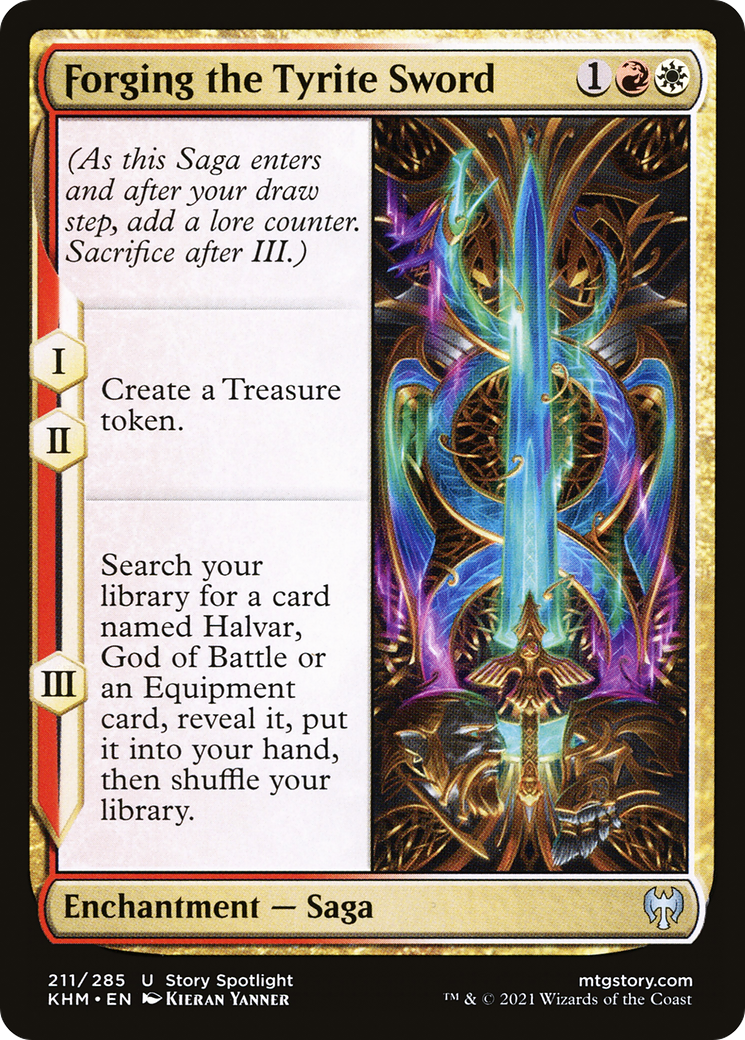 Forging the Tyrite Sword (KHM-211) [Kaldheim] Foil MTG Single Wizards of the Coast