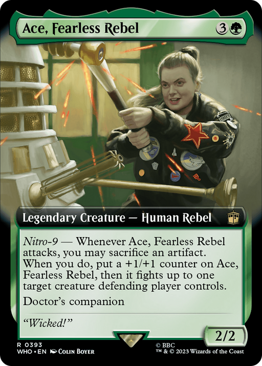 Ace, Fearless Rebel (WHO-393) [Doctor Who] (Extended Art) MTG Single Wizards of the Coast