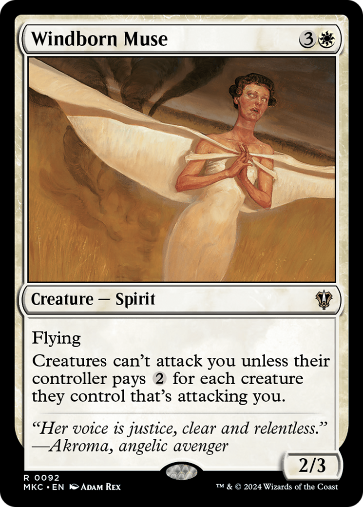 Windborn Muse (MKC-092) [Murders at Karlov Manor Commander] MTG Single Wizards of the Coast