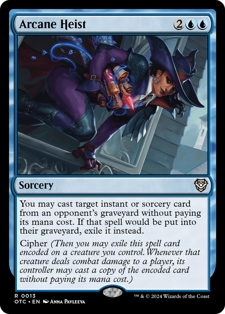 Arcane Heist (OTC-013) [Outlaws of Thunder Junction Commander] MTG Single Wizards of the Coast