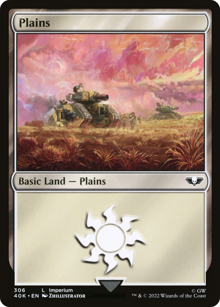 Plains (306) (40K-306) [Warhammer 40,000 Commander] MTG Single Wizards of the Coast
