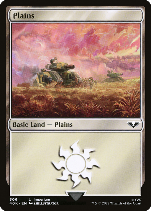Plains (306) (40K-306) [Warhammer 40,000 Commander] MTG Single Wizards of the Coast