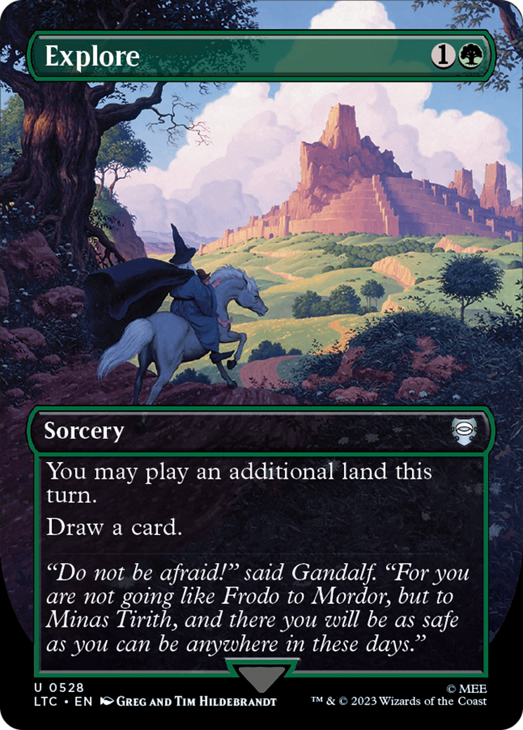 Explore (LTC-528) [Tales of Middle-earth Commander] (Borderless) Foil MTG Single Wizards of the Coast