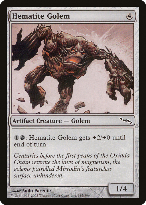 Hematite Golem (MRD-185) [Mirrodin] MTG Single Wizards of the Coast
