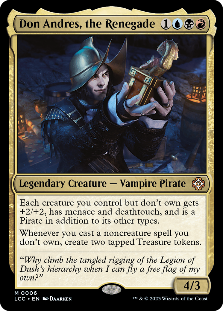 Don Andres, the Renegade (LCC-006) [The Lost Caverns of Ixalan Commander] MTG Single Wizards of the Coast
