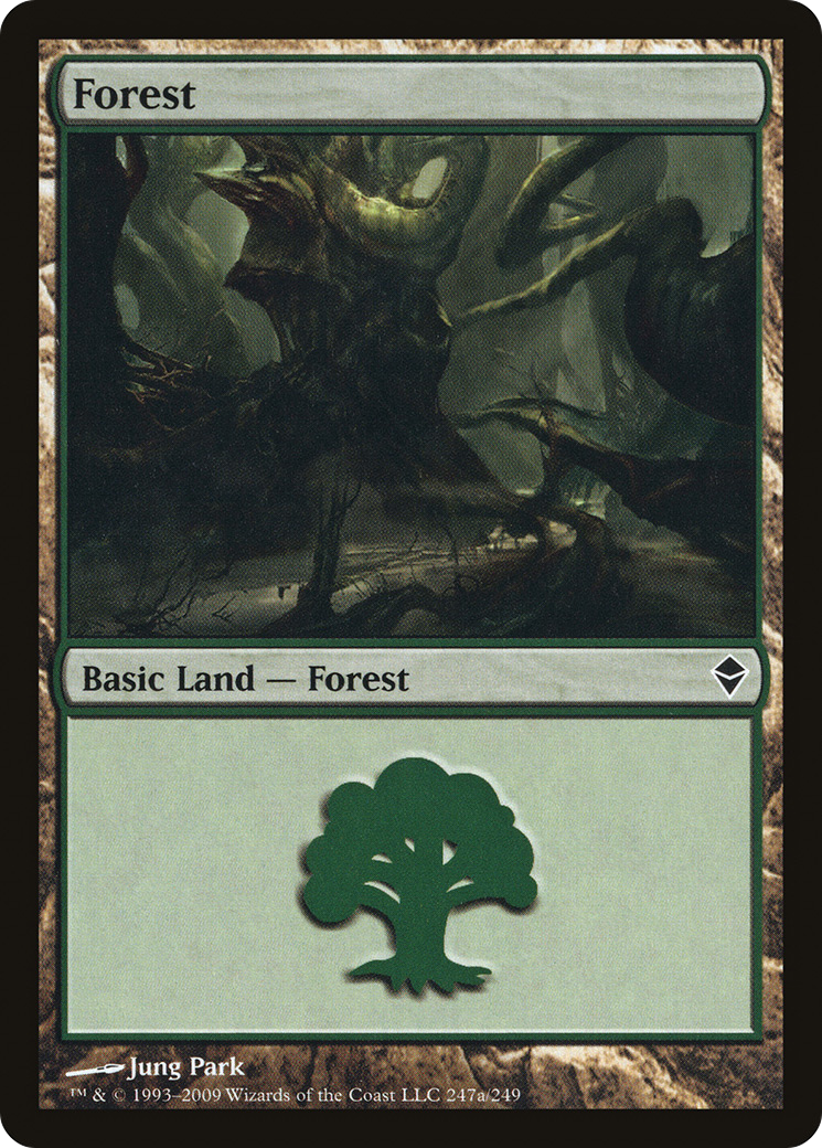 Forest (247a) (ZEN-247A) [Zendikar] MTG Single Wizards of the Coast