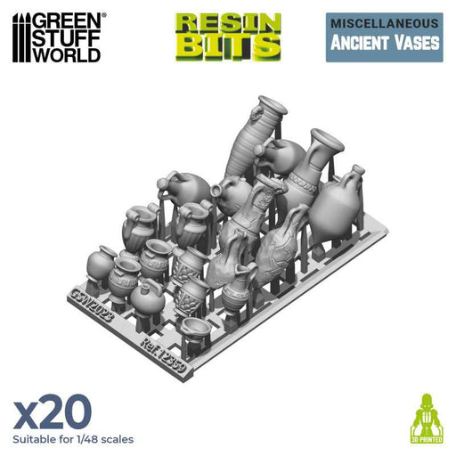 Green Stuff World: 3D printed set - Ancient Vases Model Tools & Glue Green Stuff World