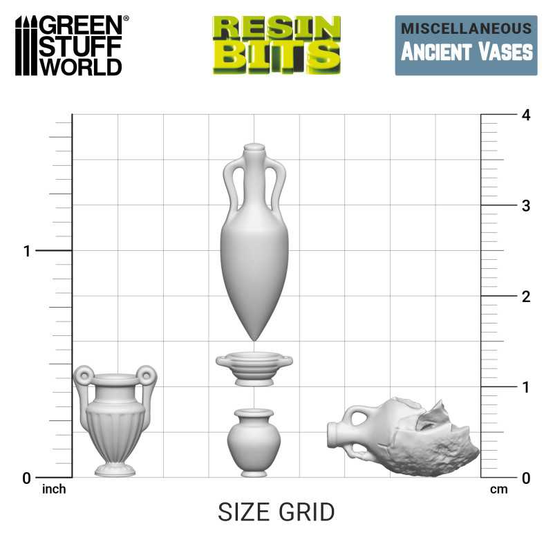 Green Stuff World: 3D printed set - Ancient Vases Model Tools & Glue Green Stuff World